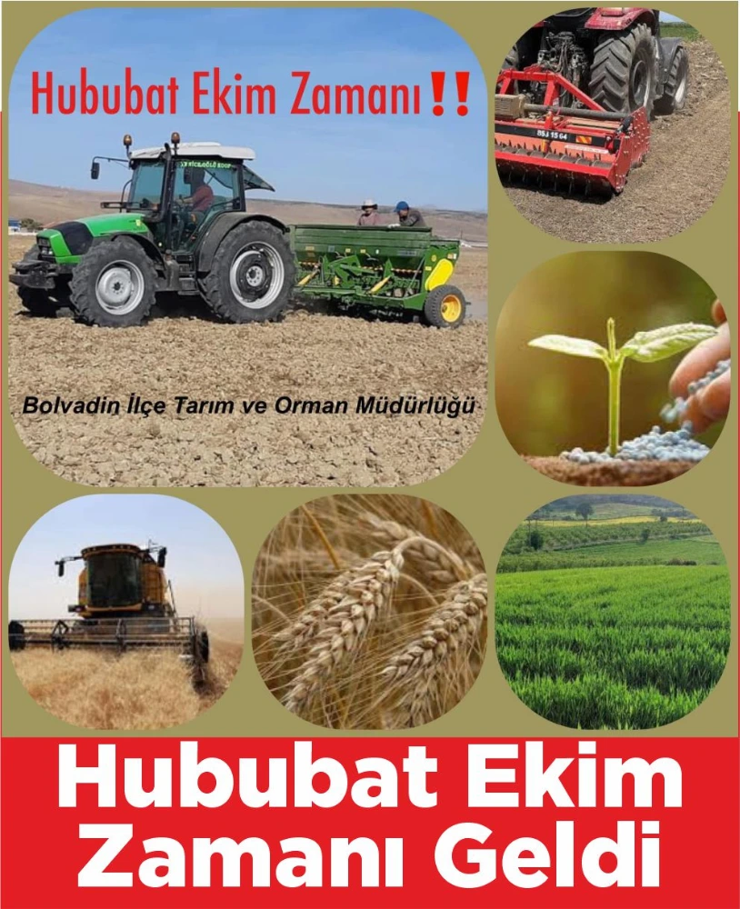 Hububat Ekim Zamanı Geldi