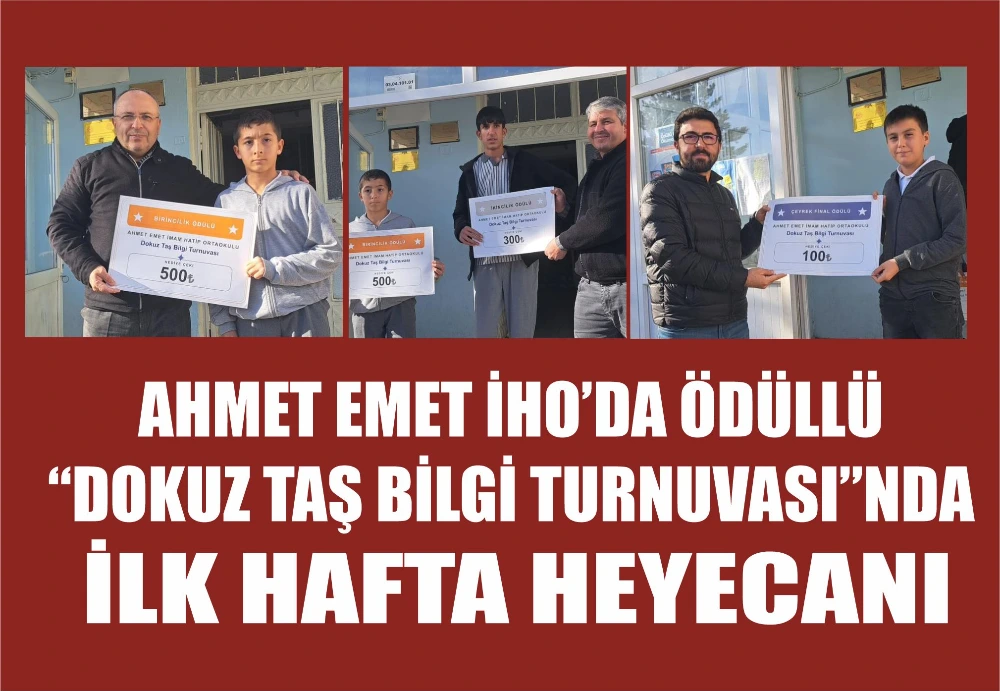 “DOKUZ TAŞ BİLGİ TURNUVASI”NDA ÖDÜLLER SAHİPLERİNİ BULDU